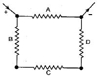 The Diagram Shows A Network Of Four Resistors Which Is Connected To An