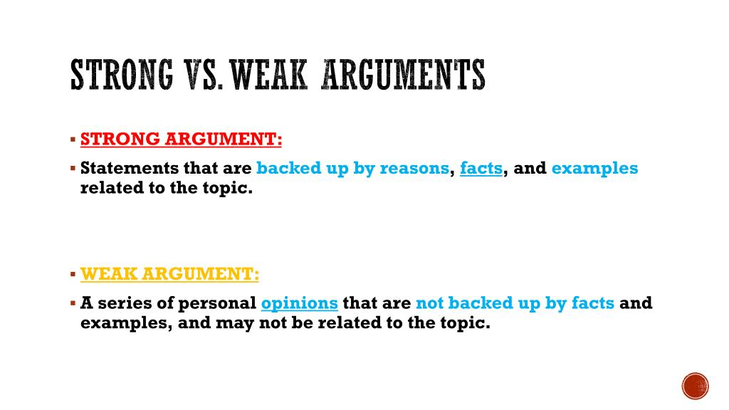 Strong & Weak Arguments - Notes | Study Logical Reasoning for CLAT - CLAT