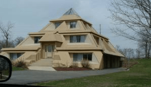 Fig: House with a pyramidal roof