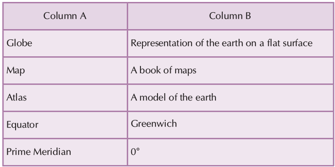Worksheet Solution: Globes and Maps - Notes | Study Social Studies for Class 5 - Class 5