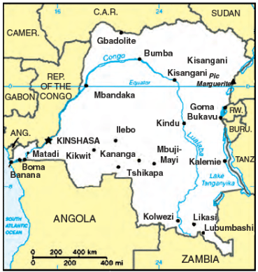 Democratic Republic of the Congo - location