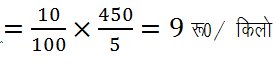 प्रतिशत (Percentage) (Part -1) - Quantitative Aptitude Quant Notes | EduRev