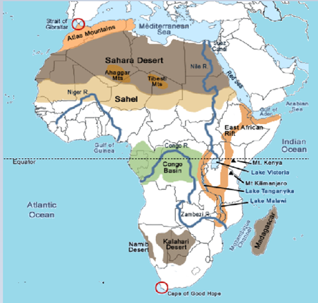 Geography of Africa - (Part - 1) Notes | EduRev