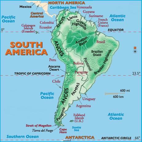 Geography of South America ( Part - 1) Notes | EduRev