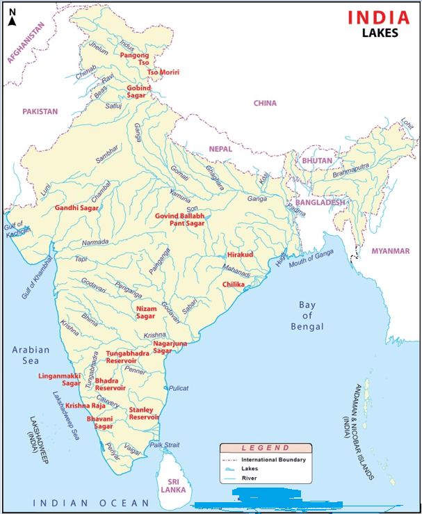 Important Lakes of India and World Notes | EduRev