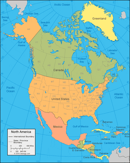 Geography of North America- 2 Notes | EduRev