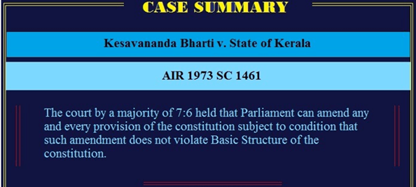 Basic Structure Doctrine: Landmark Cases In Indian Polity UPSC Notes | EduRev