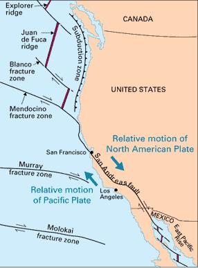 San Andreas fault in California