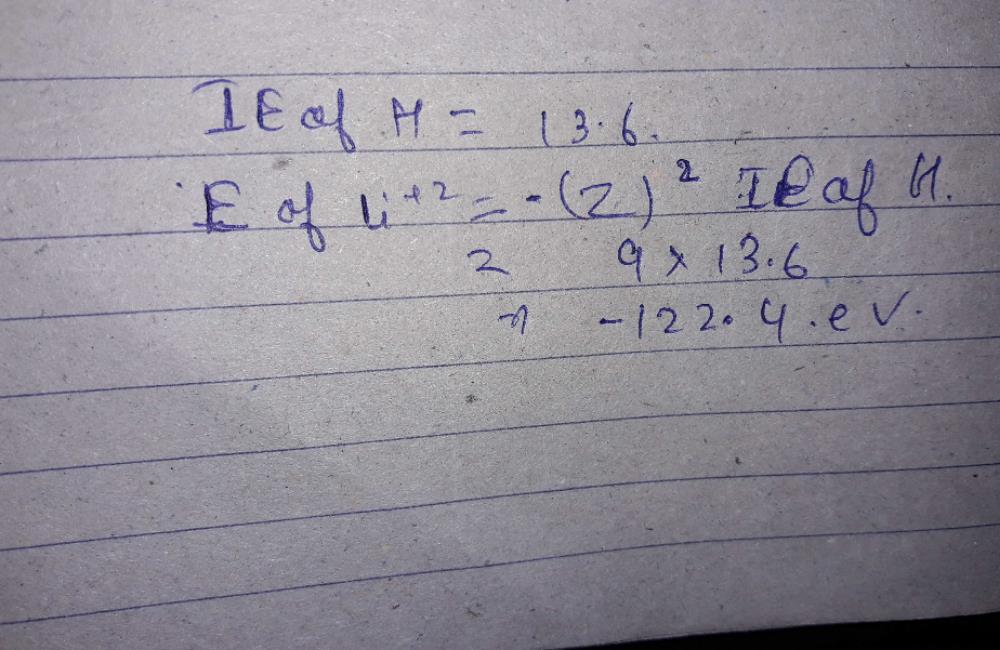 Ionization energy of hydrogen in kj/mol