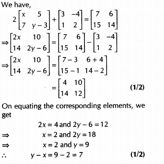Matrices (Important Questions) Class 12th 2019 Class 12 Notes EduRev