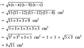 Ex 12.1 NCERT Solutions- Heron’s Formula Notes | Study Mathematics (Maths) Class 9 - Class 9
