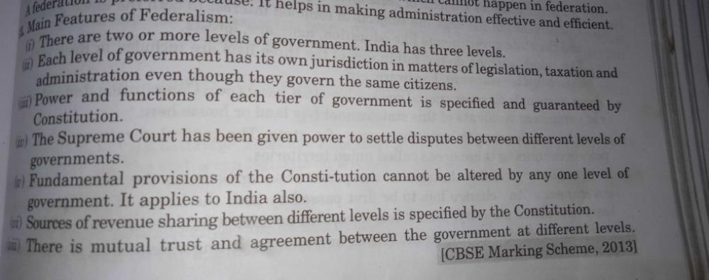 explain-any-five-features-of-federalism-edurev-class-10-question