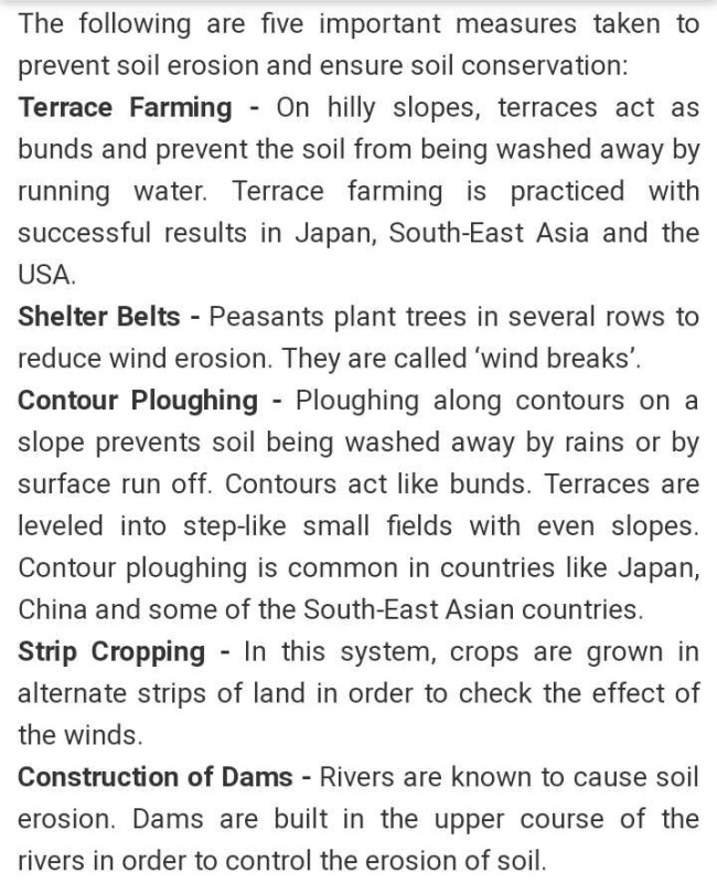 How We Control Soil Erosion Edurev Class 10 Question