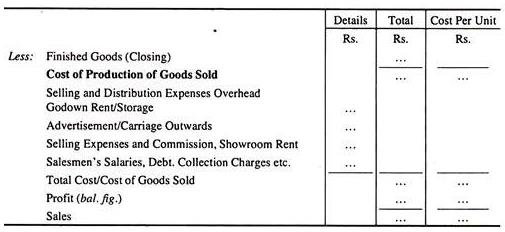 Simple Cost Sheet - Overheads - Notes | Study Cost Accounting - B Com