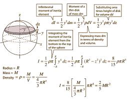 moment of inertia formula solid sphere
