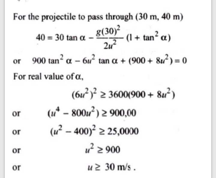 With What Minimum Speed A Particle Be Projected From Origin So That It