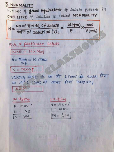 What Is Normality Edurev Class 11 Question