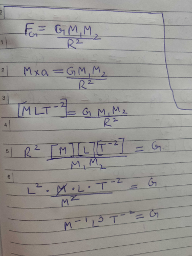 The Dimensions Of Gravitational Constant G Isa L M T B L 3 M T 2c L 3 M 1 T 2d L 3 T 2correct Answer Is Option C Can You Explain This Answer Edurev Class 11 Question