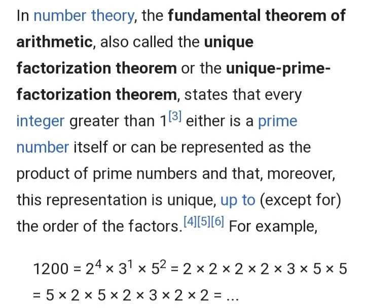 what is the uniqueness of fundamental theorem of arithmetic