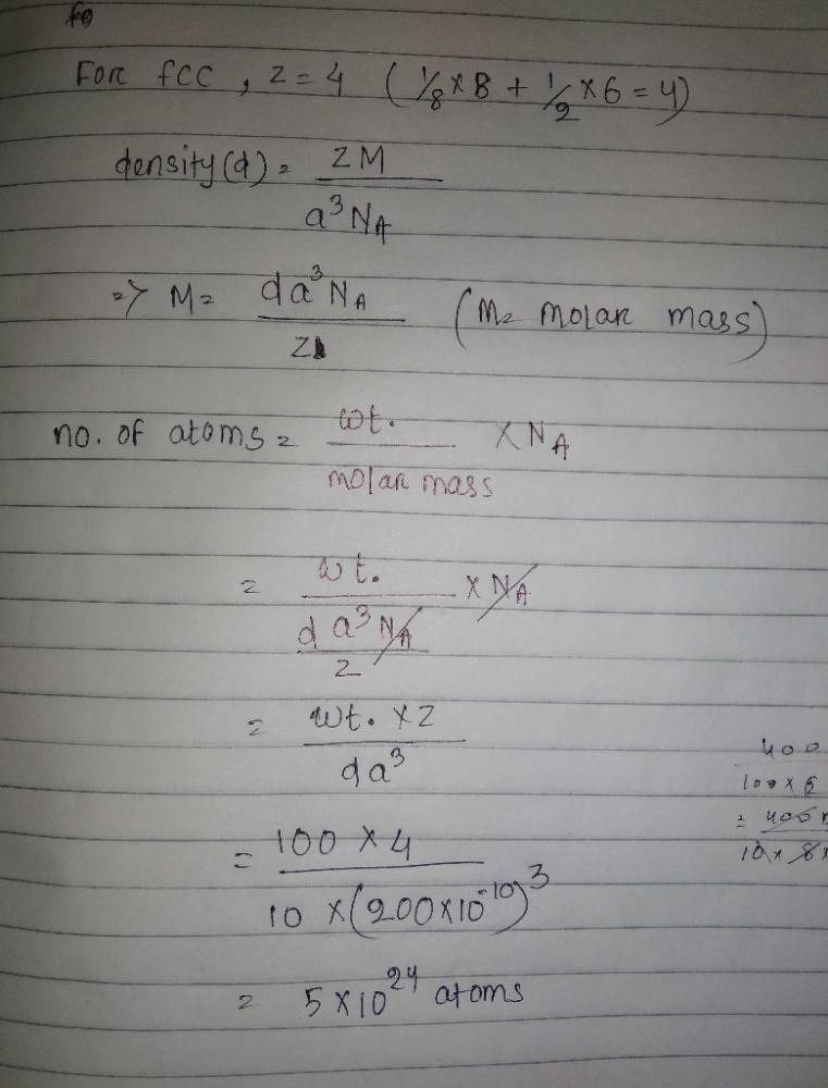 calculate atomic density in crystal maker