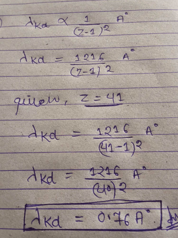 is ... x tube in material number of an ray anticathode Atomic 41