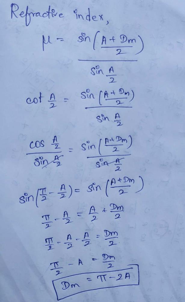 the-refracting-angle-of-a-prism-is-a-and-refractive-index-of-the