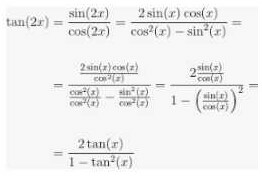 Tan2x Formula In Terms Of Tan Edurev Class 12 Question