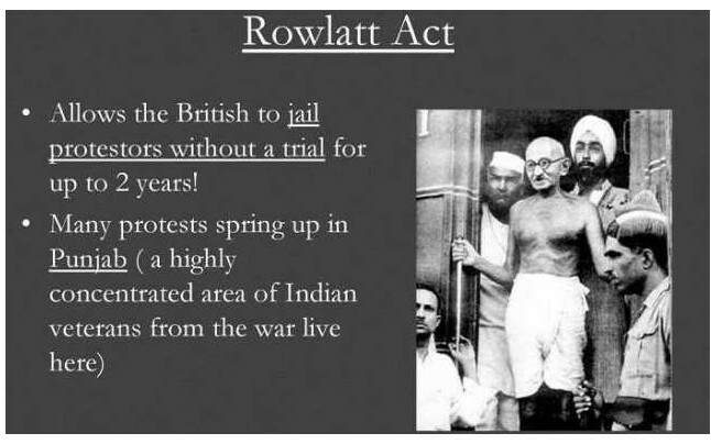 What is rowalt act? | EduRev Class 10 Question