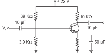 Determine the d.c. bias voltage VCE and the current IC for the voltage ...