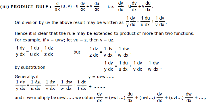 Differentiation, Chapter Notes, Class 12, Maths (IIT) JEE Notes | EduRev