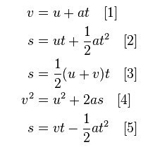 Equations of motion? | EduRev Class 9 Question