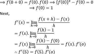 Let . Then what is f′(5) equal to where f′(x) is the derivative of f(x ...