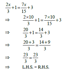 NCERT Solution (EX - 2.3) - Chapter 2: Linear Equations in one variable, Maths, Class 8 Notes - Class 8