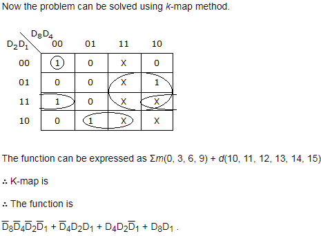 The Minimum Function That Can Detect A Divisible By 3 8421 d Code Digit Representation D8 D4 D2 D1 Is Given Bya B C D Correct Answer Is B Can You Explain This Answer Edurev