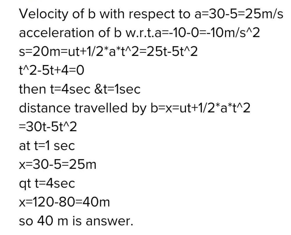 Two Particles A And B Are Moving In The Same Direction On Same Straight ...