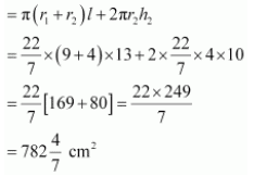 NCERT Solutions - Chapter 13: Surface area and Volumes, Class 10, Maths Notes - Class 10