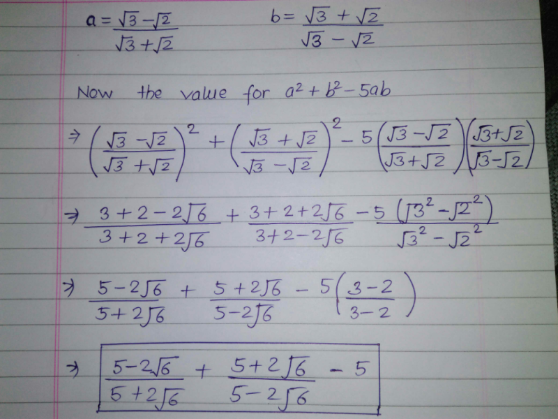 if-a-sqrt-3-sqrt-2-sqrt-3-sqrt-2-and-b-sqrt-3-sqrt-2-sqrt-3-sqrt-2-find-the-value-of-a-2-b-2