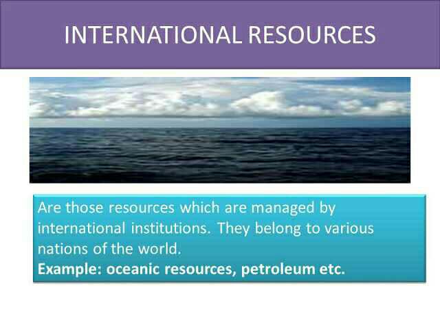 Definition Of International Resources Edurev Class 10 Question