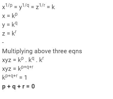 If X1 P Y1 Q Z1 Rand Xyz 1 Then The Value Of P Q R Isa 1b 0c 1 2d None Of Thesecorrect Answer Is Option B Can You Explain This Answer Edurev Ca Foundation Question