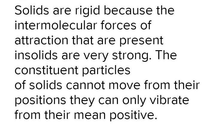 Why Are Solids Rigid