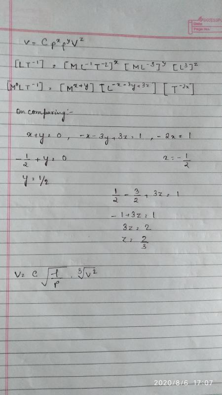 2 The Speed Of Sound V In A Gas Might Plausibly Depend On The Pressure P The Density R And The Volume V Of The Gas Use Dimensional Analysis To Determine The