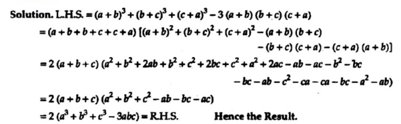 Prove That A B 3 B C 3 C A 3 3 A B B C C A 2 A3 C3 3abc Edurev Class 9 Question