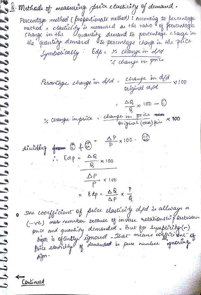 Chapter 4 Elasticity Of Demand Economics Notes Class 12