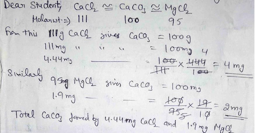 how to calculate ppm of caco3 how to calculate ppm of caco3
