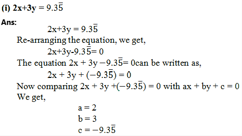 Exercise 4.1 NCERT Solutions: Linear Equations in Two Variables Notes | Study Class 9 Mathematics by VP Classes - Class 9