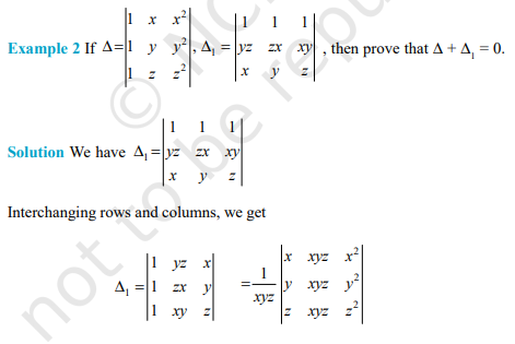 Determinants - Introduction JEE Notes | EduRev