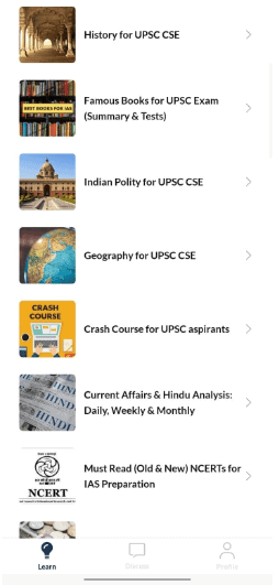Various Courses for UPSC available on EduRev