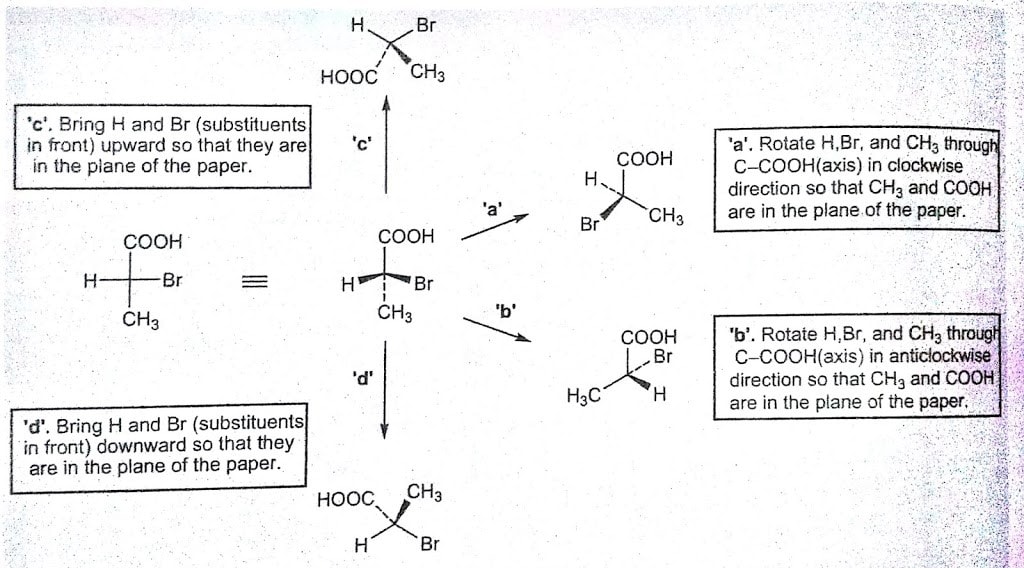 Realistic Representation Of Stereo Structures Of Molecules - Stereochemistry Chemistry Notes | EduRev