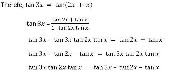 Prove That The Differentiation Of Tan3x Tan2x Tanx Is 3sec 3x 2sec 2x Sec X Edurev Class 12 Question