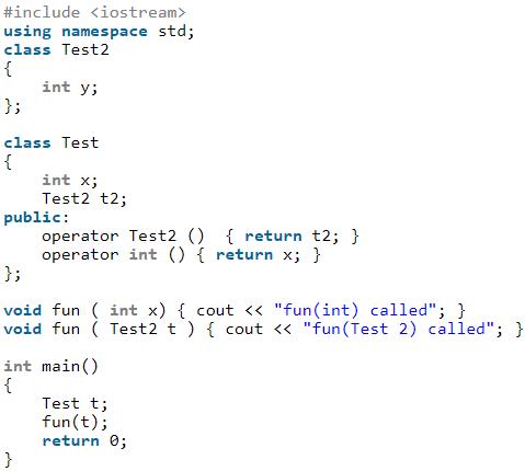 overloading operator mcq